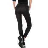 Hippe zwarte jogger broek in leatherlook._