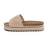 Beige mule Gemma met etnic motief._