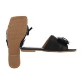 Trendy zwarte mule Tazia_