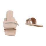 Trendy beige mule Tazia_