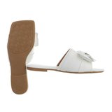 Trendy witte mule Tazia_