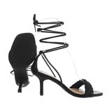 Trendy zwarte hoge sandaal Lianne._