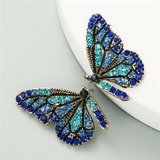 Prachtige blauwe vlindermodel oorbellen  SOLD OUT_