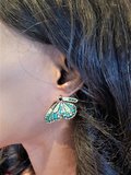 Prachtige groene vlindermodel oorbellen_