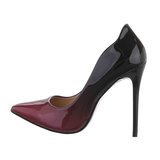 Prachtige zwart/purperen pump Belinda_