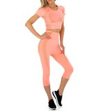 Rose 2 delige fitness-yoga outfit._