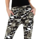 Trendy mix colour camouflage jogger jeans._