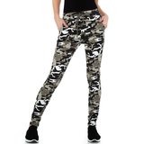 Trendy mix colour camouflage jogger jeans._