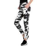 Trendy grijs-witte camouflage jogger jeans._