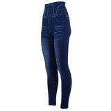 Legging bleu, taille extra haute._