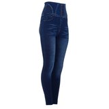 Legging bleu, taille extra haute._