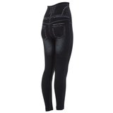 Legging gris, taille extra haute._