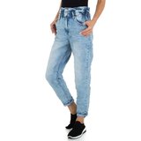 Hippe washed licht blauwe mom fit jeans._