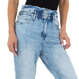 Hippe washed licht blauwe mom fit jeans._