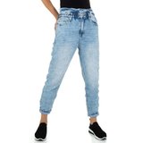 Hippe washed licht blauwe mom fit jeans._