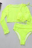 Bikini jaune fluo 3 pièces._