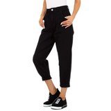 Trendy zwarte mom-fit jeans._