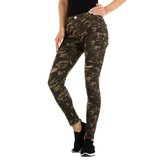 Fashion armygreen camou jeans._