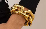 Gouden-zilveren armband met grote schakels.SOLD OUT_