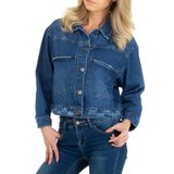 Korte donker blauwe jeans vest._