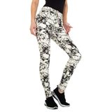 Fashion wit-zwarte mix broek._