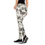 Fashion wit-zwarte mix broek._