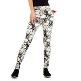 Fashion wit-zwarte mix broek._