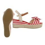 Zomerse rode wedge sandaal Manon._