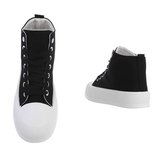 Zwarte hoge textiel sneaker Mariana._