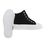 Zwarte hoge textiel sneaker Mariana._