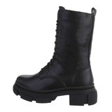 Halfhoge zwarte boot Alita._