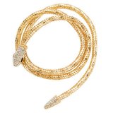 Gouden halsketting in slangenvorm design._