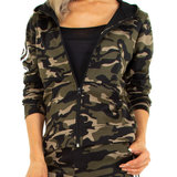 Fashion armygreen camouflage loungewear._