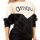 Zwarte velvet loungewear AMOUR._