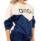 Blauwe velvet loungewear AMOUR._