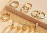 11 delige gouden luxe ringenset.SOLD OUT_