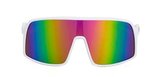 Fashion witte ski-cycling zonnebril._
