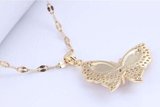 Titanium gouden halsketting met vlinder._