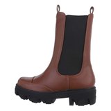 Trendy bruine Chelsea boot Fiby_