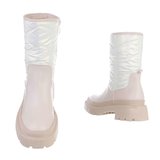 Beige-witte snowboot Paquita._