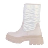 Beige-witte snowboot Paquita._