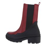 Rood-zwarte boot Brisha._