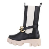  Chelsea boot beige-zwarte Zarita._