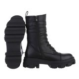 Trendy halfhoge zwarte boot Zaphira._