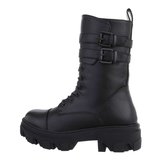 Trendy halfhoge zwarte boot Zaphira._