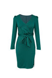 Trendy groene midi jurk met v-neck._