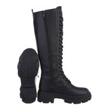 Zwarte hoge veterboot Bodille._