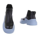 Korte zwart-blauwe Chelsea boot Smilla._