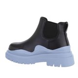 Korte zwart-blauwe Chelsea boot Smilla._