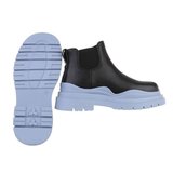 Korte zwart-blauwe Chelsea boot Smilla._